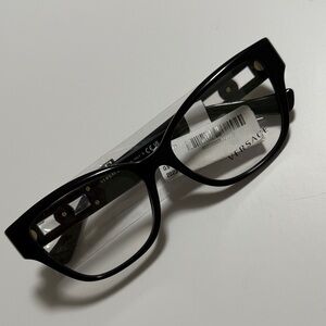 VERSACE Black Women's Cateye Gold Medusa Glasses
